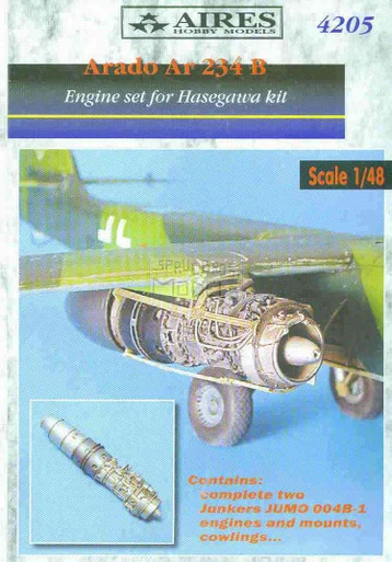 ARS4205 1:48 Aires Arado Ar234B Ar 234B Engine Set #4205