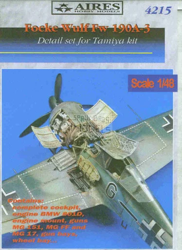 ARS4215 1:48 Aires Focke Wulf Fw190A-3 Detail Set (TAM kit) #4215