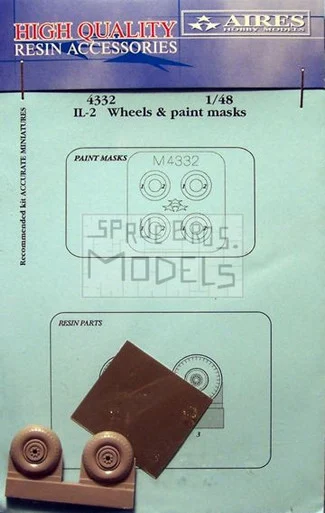 ARS4332 1:48 Aires IL-2 Wheel and Paint Mask Set (ACM kit) #4332