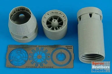 ARS4562 1:48 Aires Mirage 2000C/D/B/N Exhaust Nozzle Closed Set (EDU/HEL kit)