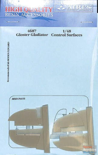 ARS4687 1:48 Aires Gloster Gladiator Control Surfaces (ROD/EDU kit)