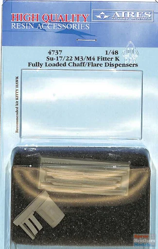 ARS4737 1:48 Aires Su-17M3/M4 Su-22M3/M4 Fitter K Fully Loaded Chaff/Flare Dispensers (KTH kit)
