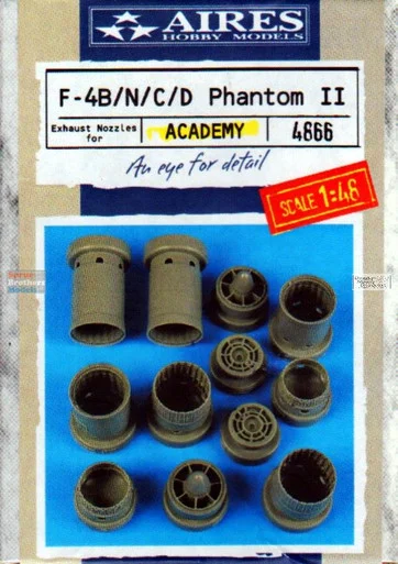 ARS4866 1:48 Aires F-4B F-4N F-4C F-4D Phantom II Exhaust Nozzle Set (ACA kit)