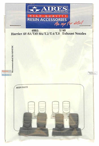 ARS4883 1:48 Aires AV-8A TAV-8A Harrier T.2 T.4 T.8 Exhaust Nozzle Set (HAS kit)