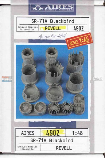 ARS4902 1:48 Aires SR-71A Blackbird Exhaust Nozzle Set Closed (REV kit)