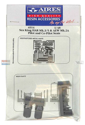 ARS4914 1:48 Aires Sea King HAR Mk.3/5 & AEW Mk.2A Pilot & Co-Pilot Seats (AFX kit)