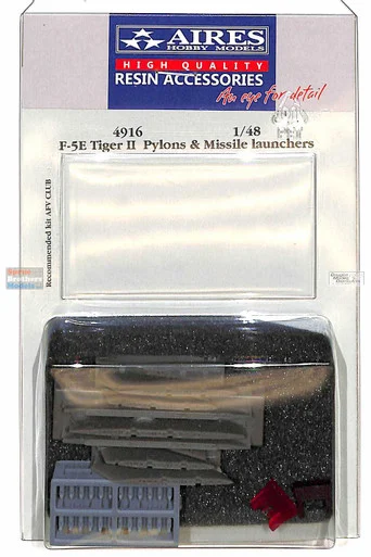 ARS4916 1:48 Aires F-5E Tiger II Pylons & Missile Launchers (AFV kit)