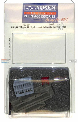 ARS4919 1:48 Aires RF-5E Tiger II Pylons & Missile Launchers (AFV kit)