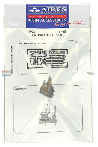 ARS4921 1:48 Aires Fw190A Fw190F Fw190D Seat