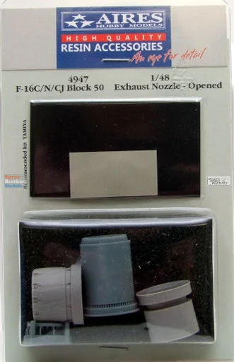 ARS4947 1:48 Aires F-16C F-16N F-16CJ Block 50 Falcon Exhaust Nozzle Opened Set (TAM kit)