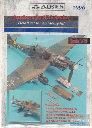 ARS7096 1:72 Aires Junkers Ju 87G Stuka Super Detail Set (ACA kit) #7096