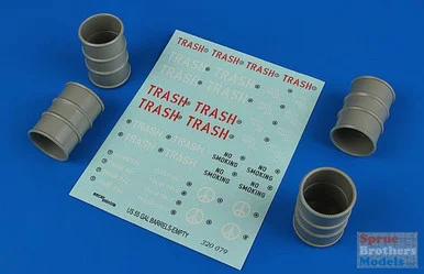 ARSAB320079 1:32 AeroBonus US 55 Gallon Barrels (Empty) 4pcs