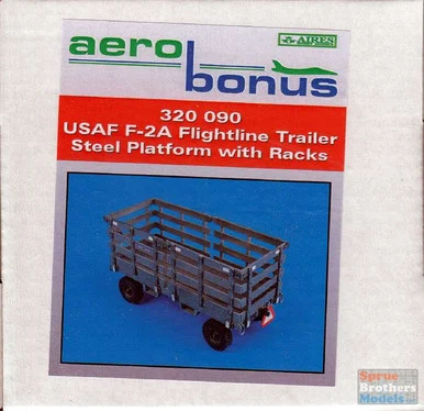 ARSAB320090 1:32 AeroBonus USAF F-2A Flightline Trailer Steel Platform with Racks