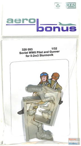 ARSAB320093 1:32 AeroBonus Soviet WW2 Pilot and Gunner for IL-2m3 Stormovik