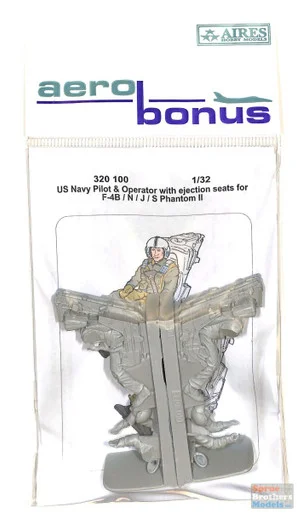 ARSAB320100 1:32 AeroBonus F-4B F-4N F-4J F-4S Phantom II US Navy Pilot & Operator Figures with Ejection Seats