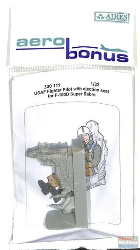 ARSAB320111 1:32 AeroBonus F-100 Super Sabre USAF Fighter Pilot with Ejection Seat