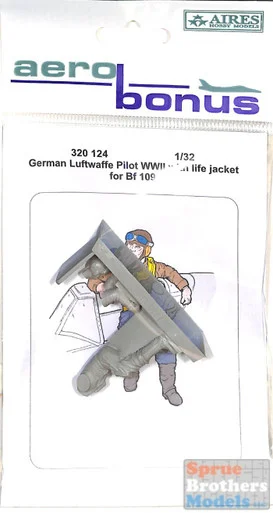 ARSAB320124 1:32 AeroBonus Bf 109 Pilot wit Life Jacket Figure