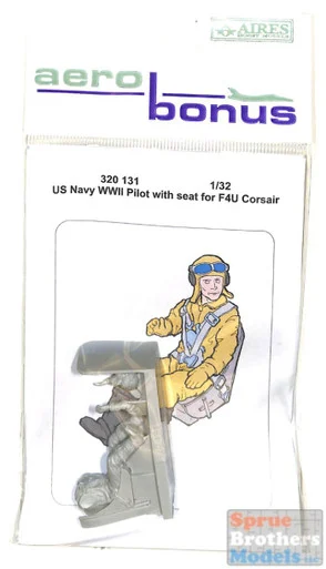 ARSAB320131 1:32 AeroBonus US Navy WW2 Pilot Figure with Seat (for F4U)
