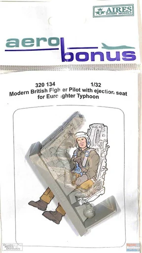 ARSAB320134 1:32 AeroBonus Modern British Fighter Pilot Figure with Ejection Seat (for Eurofighter Typhoon)