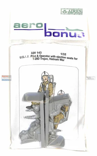 ARSAB320143 1:32 AeroBonus USAF Pilot & Operator Figures with Seats for T-28D Trojan Vietnam War