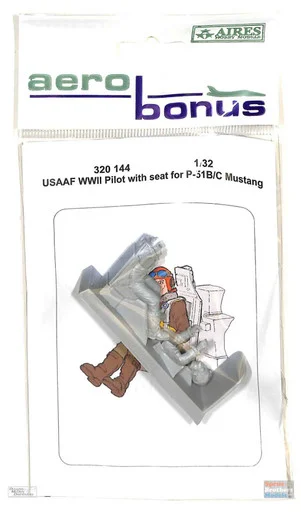 ARSAB320144 1:32 AeroBonus USAAF Pilot Figure with Seat for P-51B P-51C Mustang