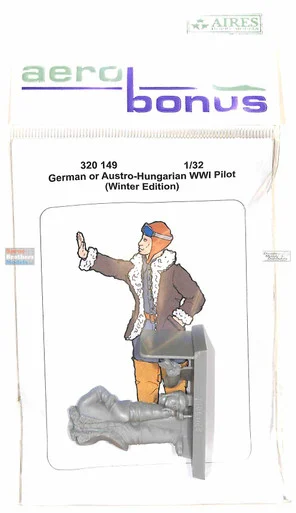 ARSAB320149 1:32 AeroBonus German or Austro-Hungarian WWI Pilot Figure #2 (Winter)
