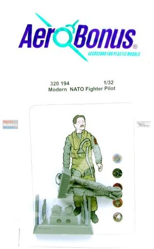 ARSAB320194 1:32 AeroBonus Modern NATO Fighter Pilot Figure #2
