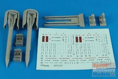 ARSAB480010 1:48 AeroBonus Ch-25MP (AS-12 Kegler) Air to Ground Missile Set #480010