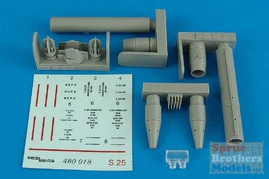 ARSAB480018 1:48 AeroBonus S-25-L Air to Ground Rocket Set #480018