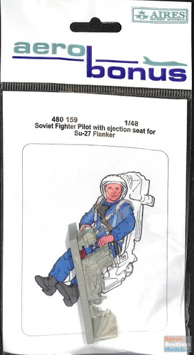 ARSAB480159 1:48 AeroBonus Soviet Fighter Pilot with Ejection Seat for Su-27 Flanker