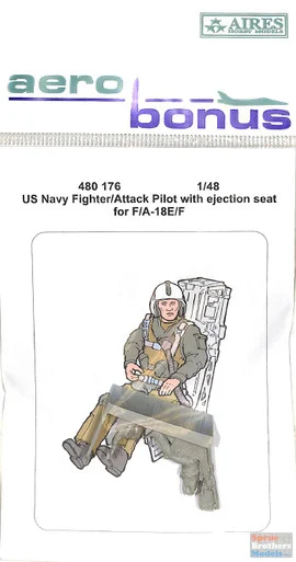 ARSAB480176 1:48 AeroBonus US Navy Fighter Pilot with Ejection Seat for F-18E F-18F Super Hornet