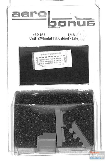 ARSAB480186 1:48 AeroBonus USAF 2-Wheel Tile Cabinet Late