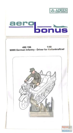 ARSAB480196 1:48 AeroBonus WW2 German Kettenkraftrad Driver (1 figure)