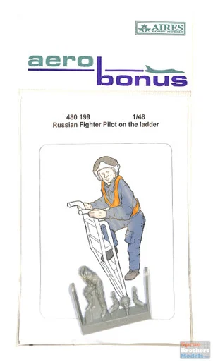ARSAB480199 1:48 AeroBonus Russian Fighter Pilot on Ladder Figure