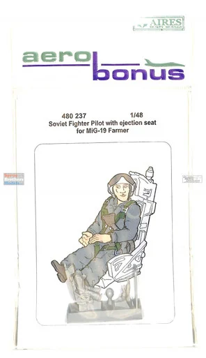 ARSAB480237 1:48 AeroBonus MiG-19 Farmer Soviet Fighter Pilot Figure with Ejection Seat