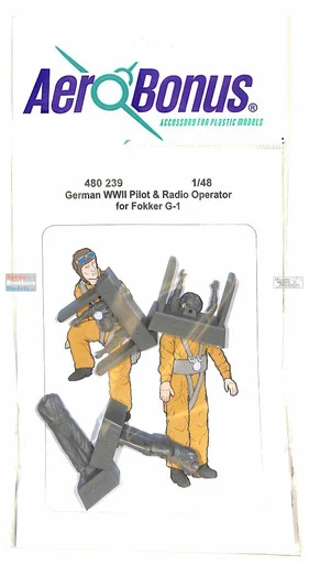 ARSAB480239 1:48 AeroBonus German WW2 Pilot & Radio Operator Figures (for Fokker G-1)