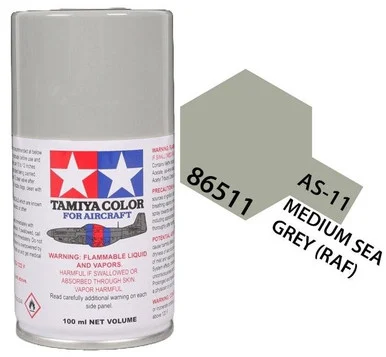 Tamiya 86511 AS-11 Medium Sea Gray Aircraft Spray 100ml