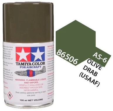 Tamiya 86506 AS-6 Olive Drab Aircraft Spray 100ml