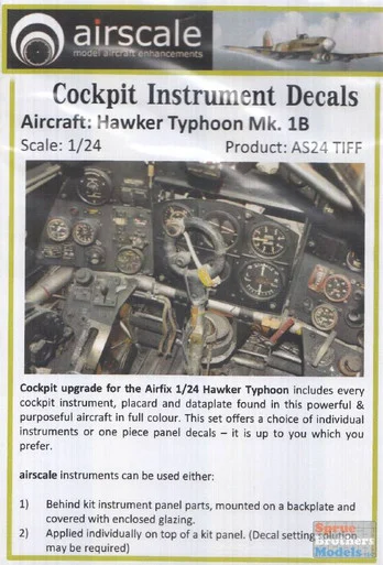 ASCAS24TIFF 1:24 Airscale Instrument Dial Decals - Typhoon Mk.1B