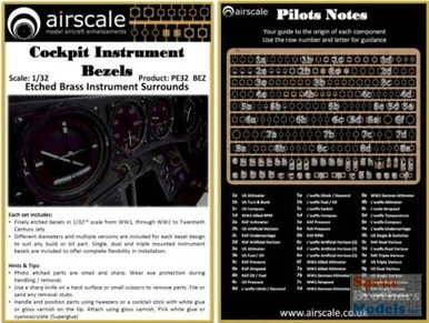 ASCPE32BEZ 1:32 Airscale Cockpit Instrument Bezels