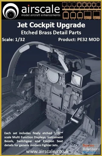 ASCPE32MOD 1:32 Airscale Jet Cockpit Upgrade - Etched Brass Detail Parts