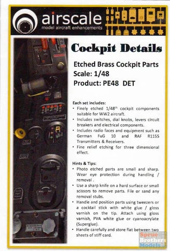 ASCPE48DET 1:48 Airscale Cockpit Details