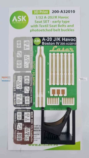 ASKA32010 1:32 ASK/Art Scale A-20J A-20K Havoc Seat Set Early