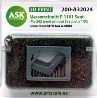 ASKA32024 1:32 ASK/Art Scale P.1101 Seat (Me262 type) without Seatbelts (DAS kit) - ArtScale