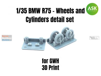 ASKA35001 1:35 ASK/Art Scale BMW R75 Wheels & Cylinders Detail Set (GWH kit) - ArtScale