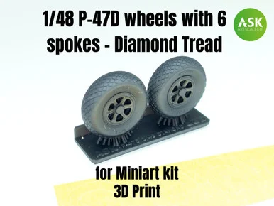 1/48 Art Scale P-47D wheels with 6 spokes