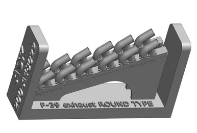 1/48 Art Scale P-39O Airacobra - round type exhaust for