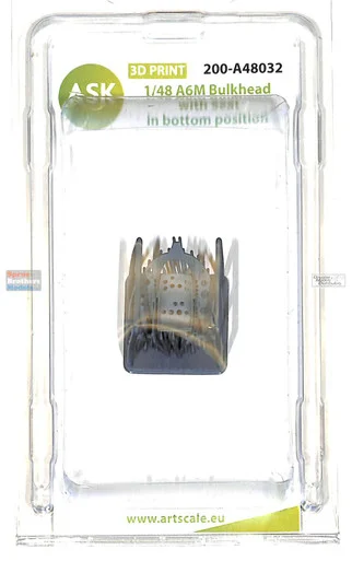 ASKA48032 1:48 ASK/Art Scale A6M Zero Bulkhead with Seat in Bottom Position (EDU kit) - ArtScale