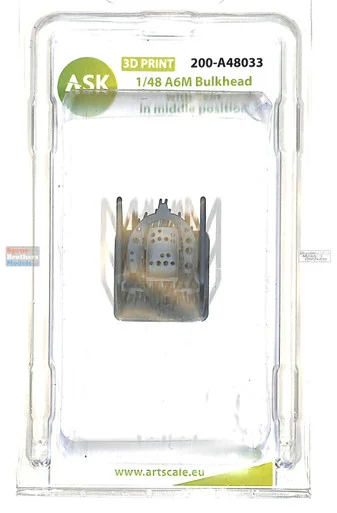 ASKA48033 1:48 ASK/Art Scale A6M Zero Bulkhead with Seat in Middle Position (EDU kit) - ArtScale