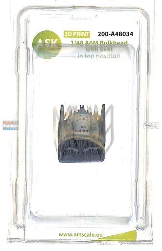 ASKA48034 1:48 ASK/Art Scale A6M Zero Bulkhead with Seat in Top Position (EDU kit) - ArtScale